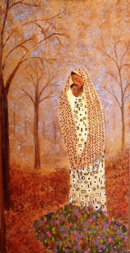 African Painting - mother child from Africa